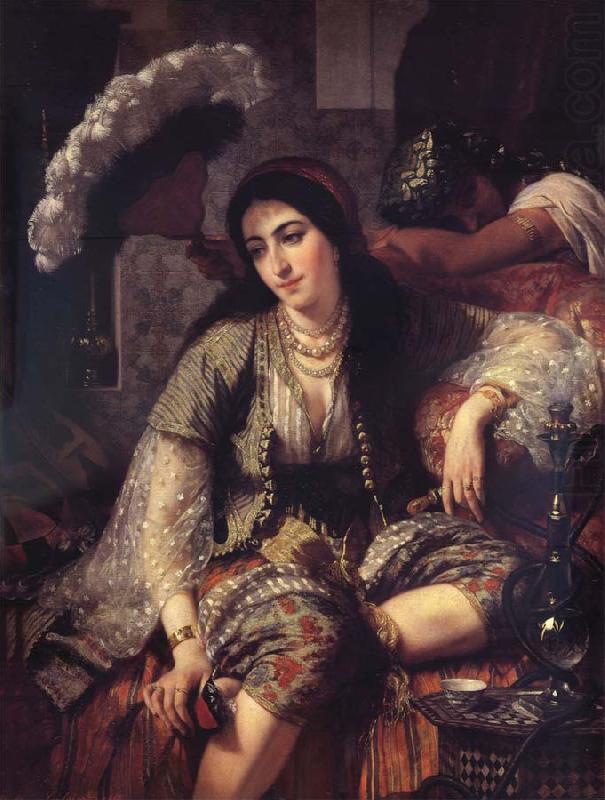 Algerian Woman and her slave, Ange Tissier